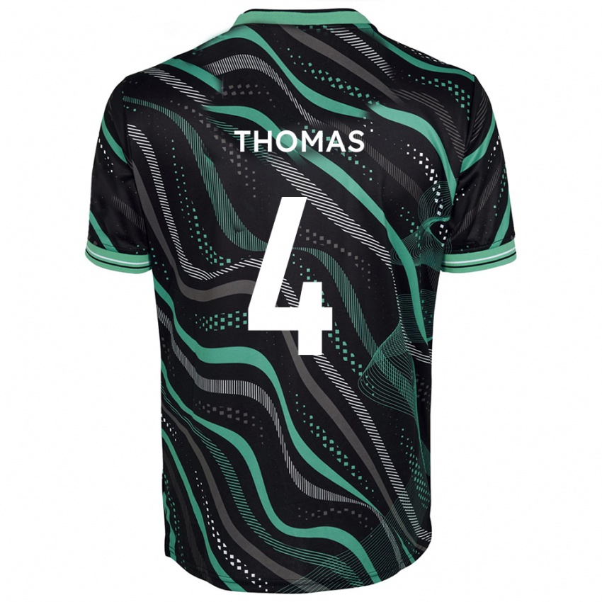 נשים טרל תומאס #4 שחור ירוק הרחק ג'רזי 2025/26 חולצה קצרה