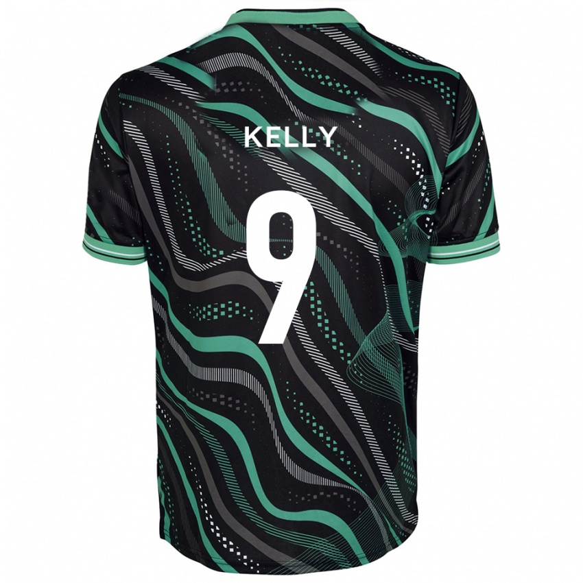 נשים ג'ורג'י קלי #9 שחור ירוק הרחק ג'רזי 2025/26 חולצה קצרה