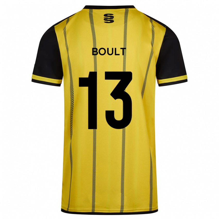 נשים Jack Boult #13 צהוב שחור הרחק ג'רזי 2025/26 חולצה קצרה