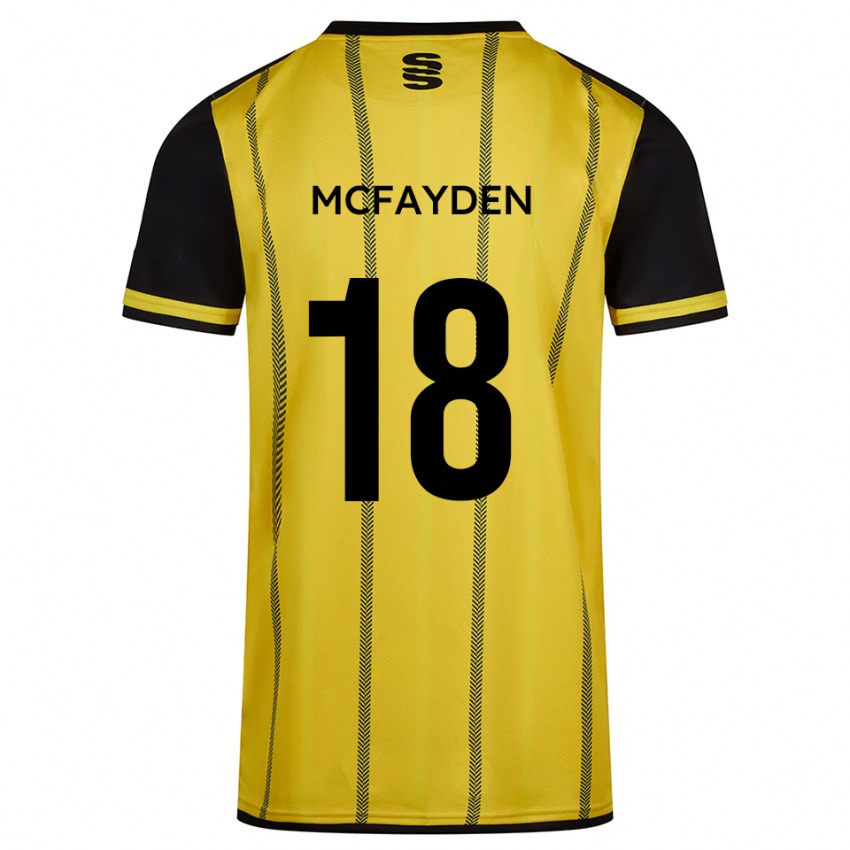 נשים לינקולן מקפיידן #18 צהוב שחור הרחק ג'רזי 2025/26 חולצה קצרה