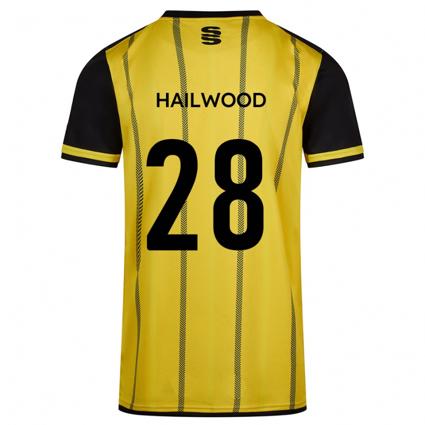 נשים ג׳סי היילווד #28 צהוב שחור הרחק ג'רזי 2025/26 חולצה קצרה