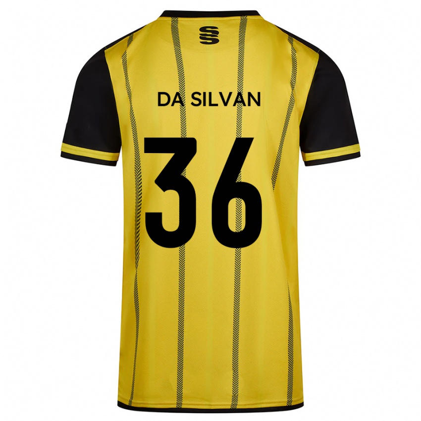 נשים Elisaro Da Silvan #36 צהוב שחור הרחק ג'רזי 2025/26 חולצה קצרה