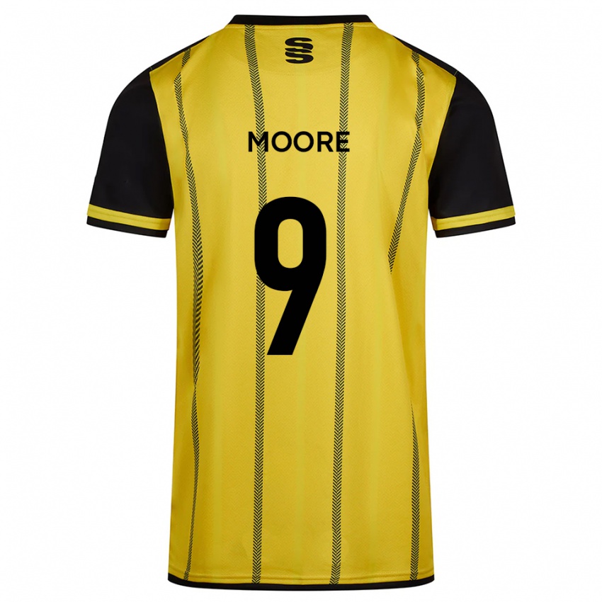 נשים Lois Moore #9 צהוב שחור הרחק ג'רזי 2025/26 חולצה קצרה