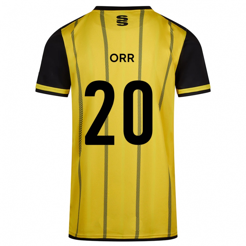 נשים Oliver Orr #20 צהוב שחור הרחק ג'רזי 2025/26 חולצה קצרה