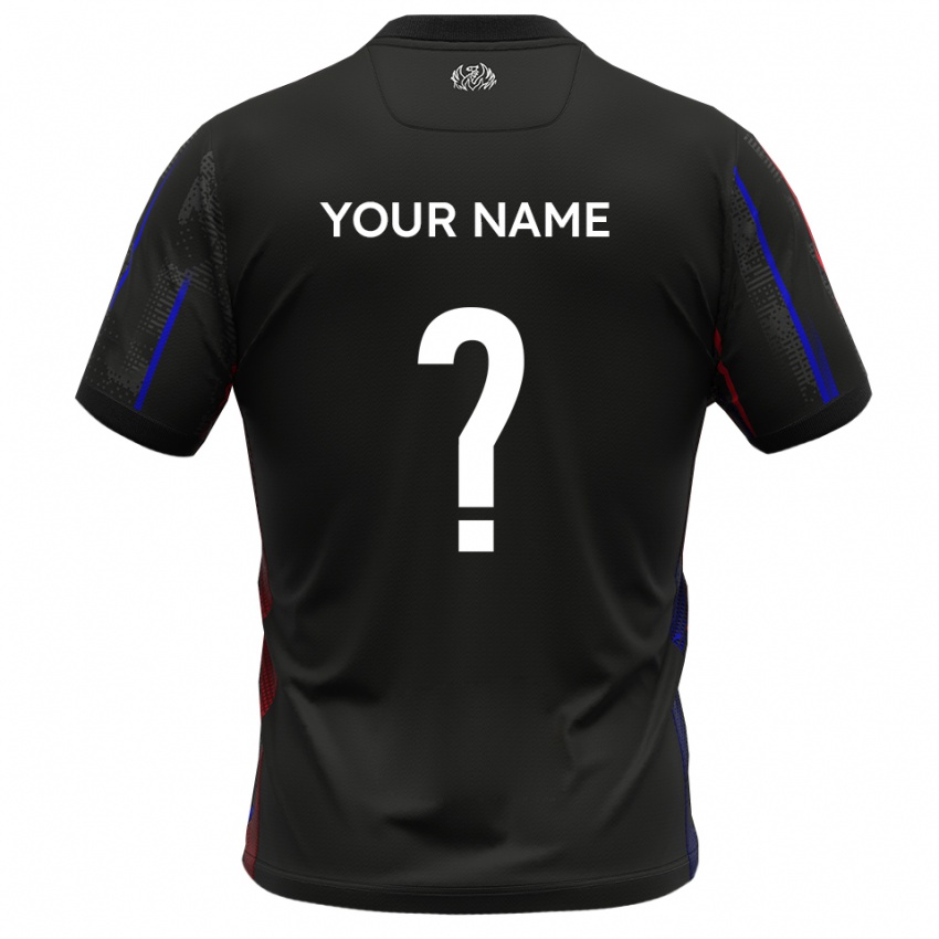 נשים השם שלך #0 שחור אדום הרחק ג'רזי 2025/26 חולצה קצרה