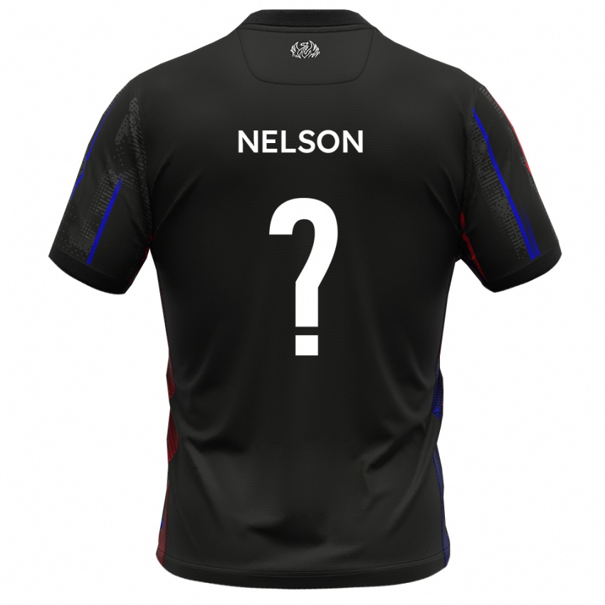 נשים Toby Nelson #0 שחור אדום הרחק ג'רזי 2025/26 חולצה קצרה