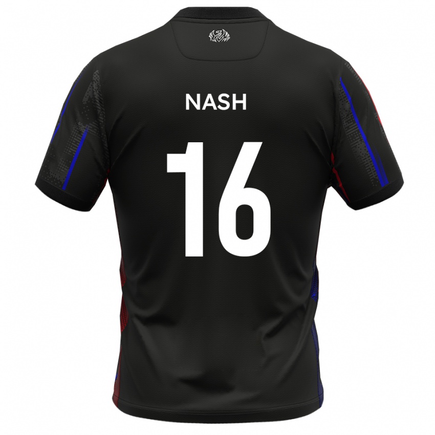 נשים Pat Nash #16 שחור אדום הרחק ג'רזי 2025/26 חולצה קצרה