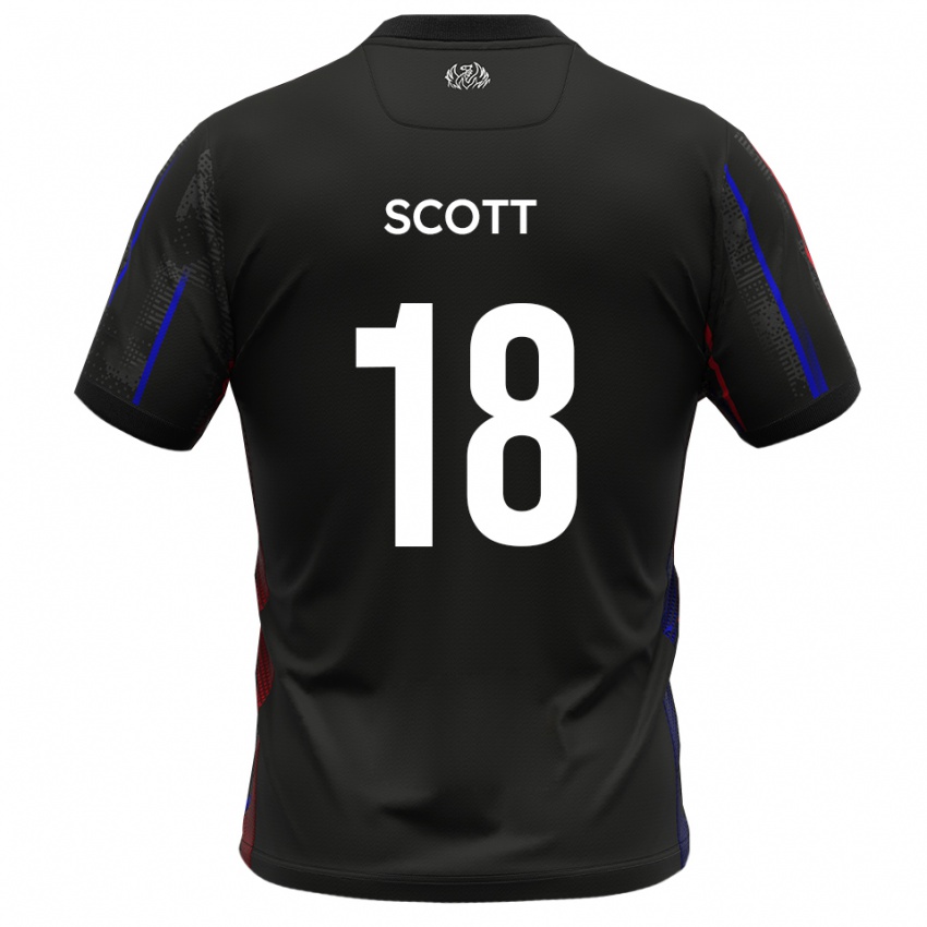 נשים Oliver Scott #18 שחור אדום הרחק ג'רזי 2025/26 חולצה קצרה