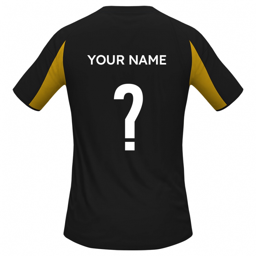 נשים השם שלך #0 שחור צהוב הרחק ג'רזי 2025/26 חולצה קצרה