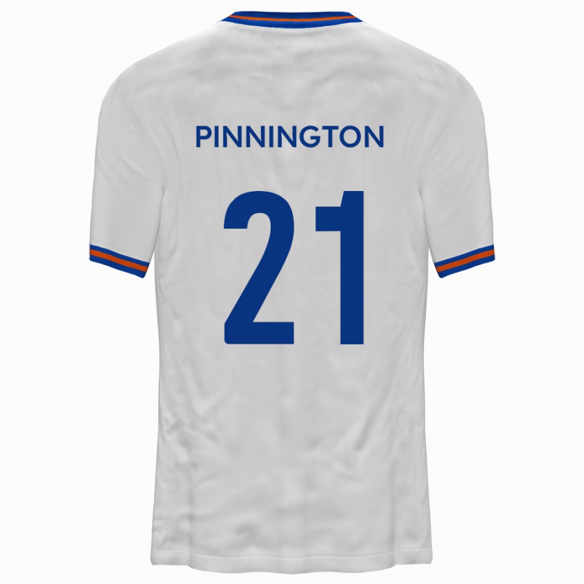 נשים ג׳ייקוב ג׳ורג׳ פינינגטון #21 לבן כחול הרחק ג'רזי 2025/26 חולצה קצרה