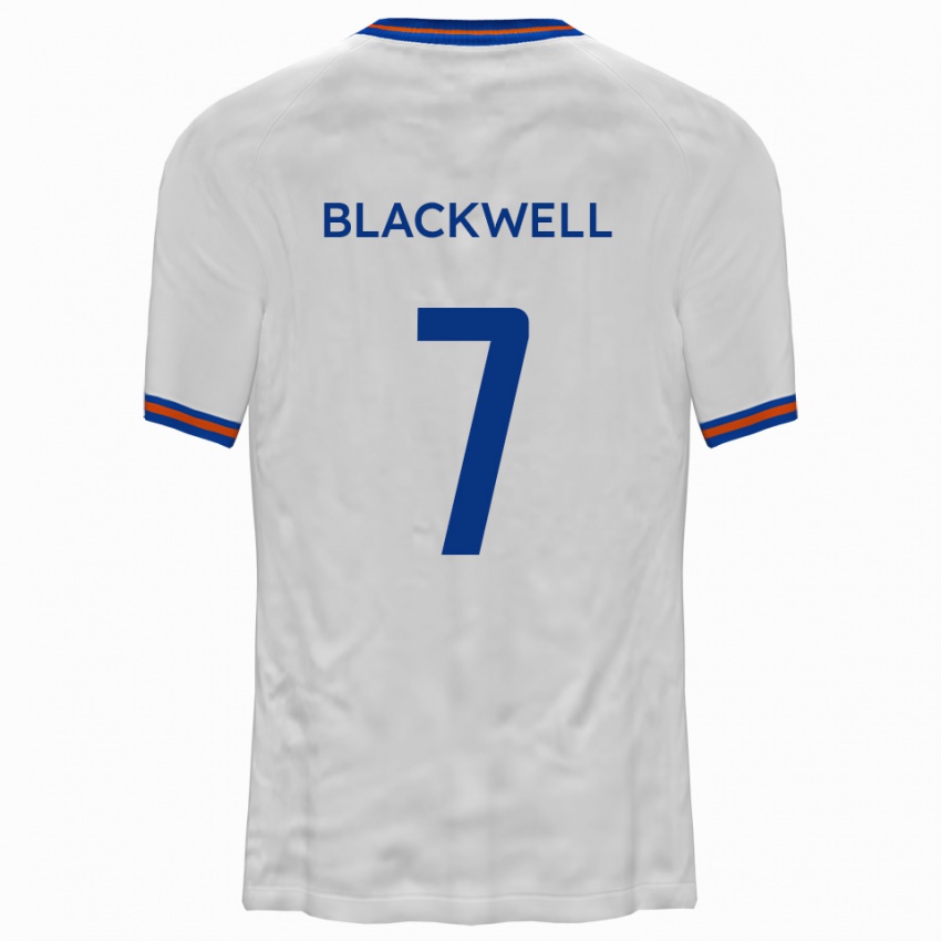 נשים Tom Blackwell #7 לבן כחול הרחק ג'רזי 2025/26 חולצה קצרה