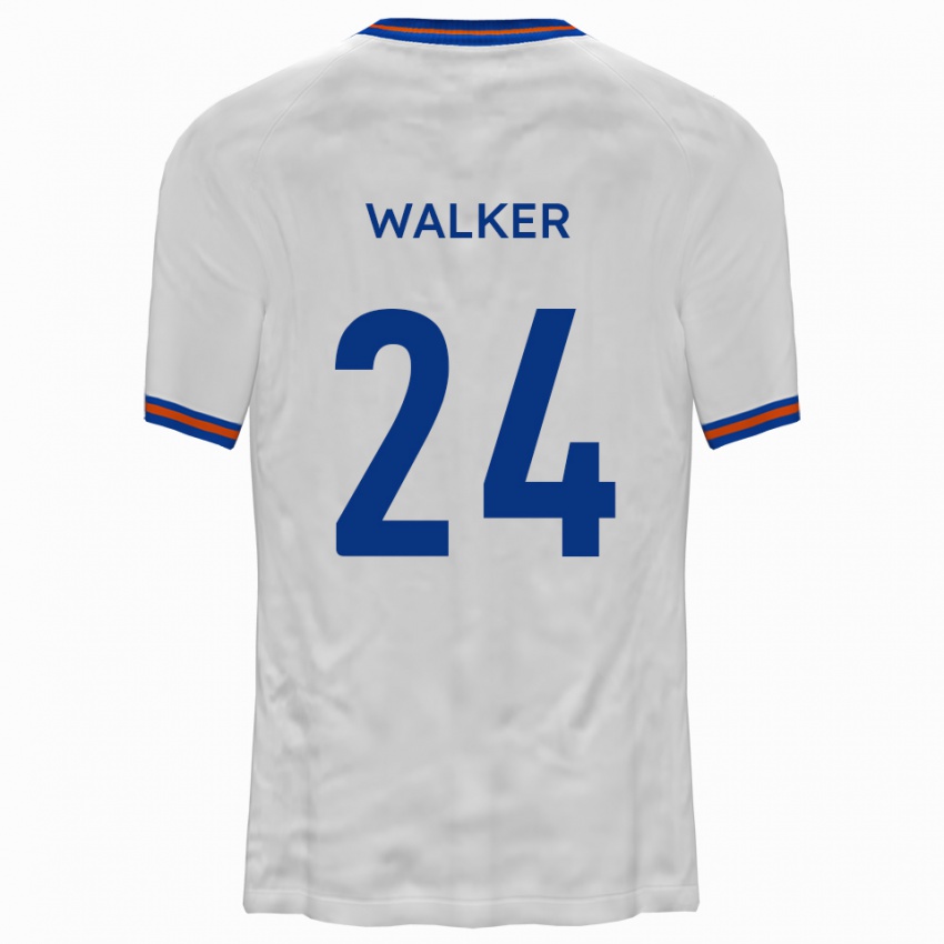 נשים לואיס ווקר #24 לבן כחול הרחק ג'רזי 2025/26 חולצה קצרה