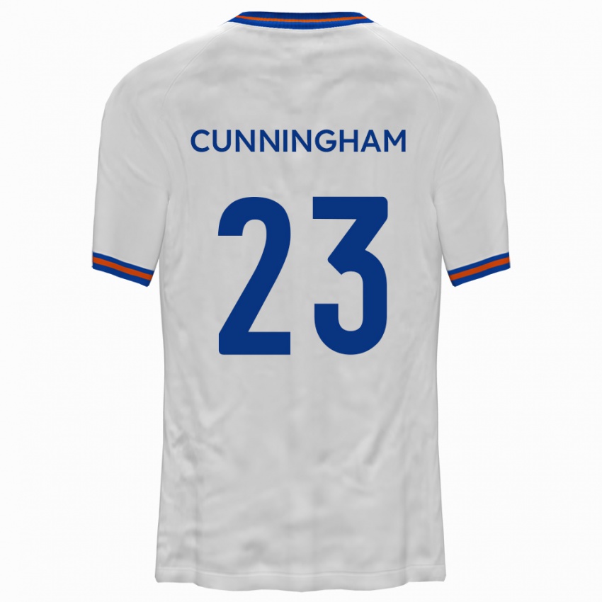 נשים Elliott Cunningham #23 לבן כחול הרחק ג'רזי 2025/26 חולצה קצרה