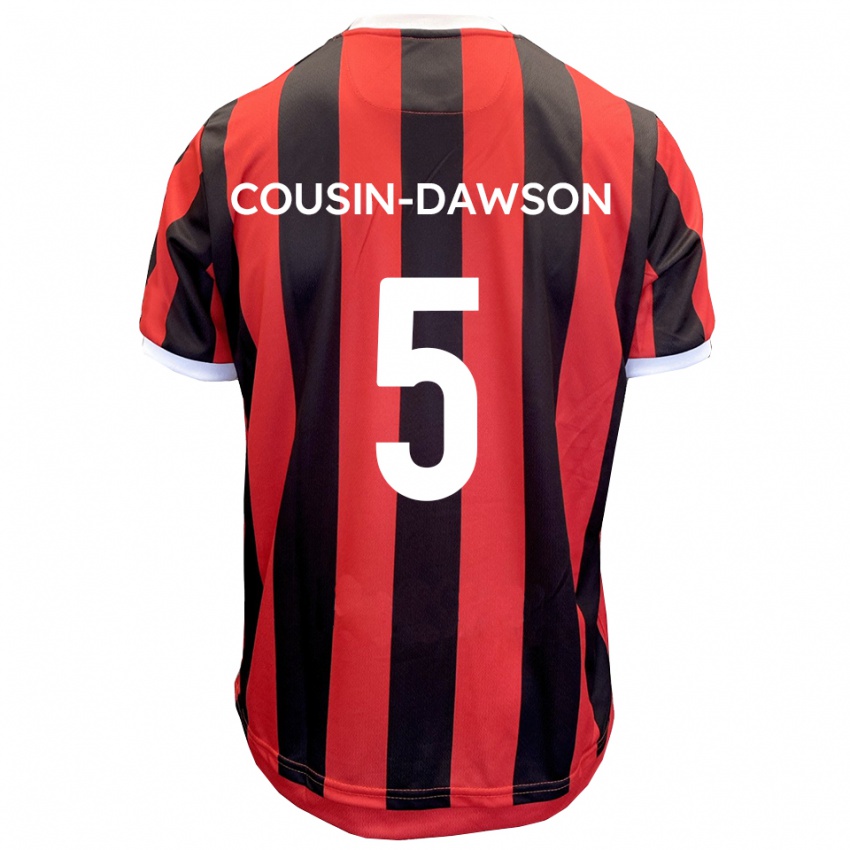 נשים פין קאזן-דוסון #5 אדום שחור הרחק ג'רזי 2025/26 חולצה קצרה