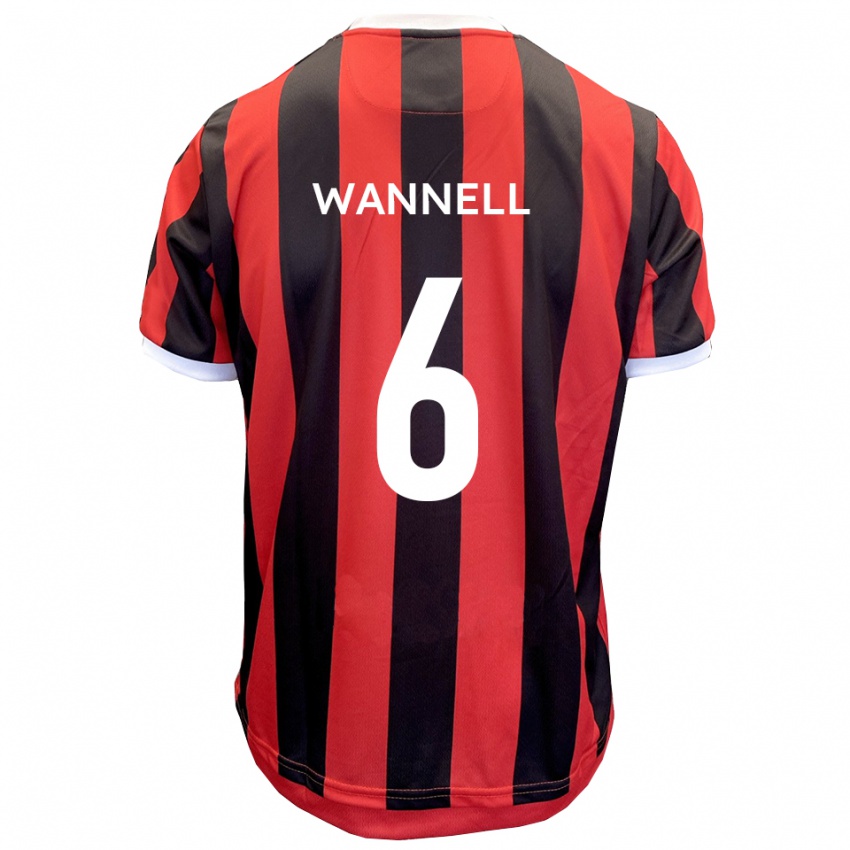 נשים ג'ייק ואנל #6 אדום שחור הרחק ג'רזי 2025/26 חולצה קצרה