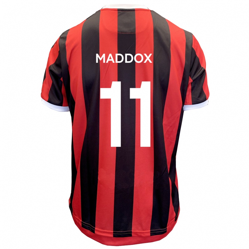 נשים ג'ייקוב מדוקס #11 אדום שחור הרחק ג'רזי 2025/26 חולצה קצרה