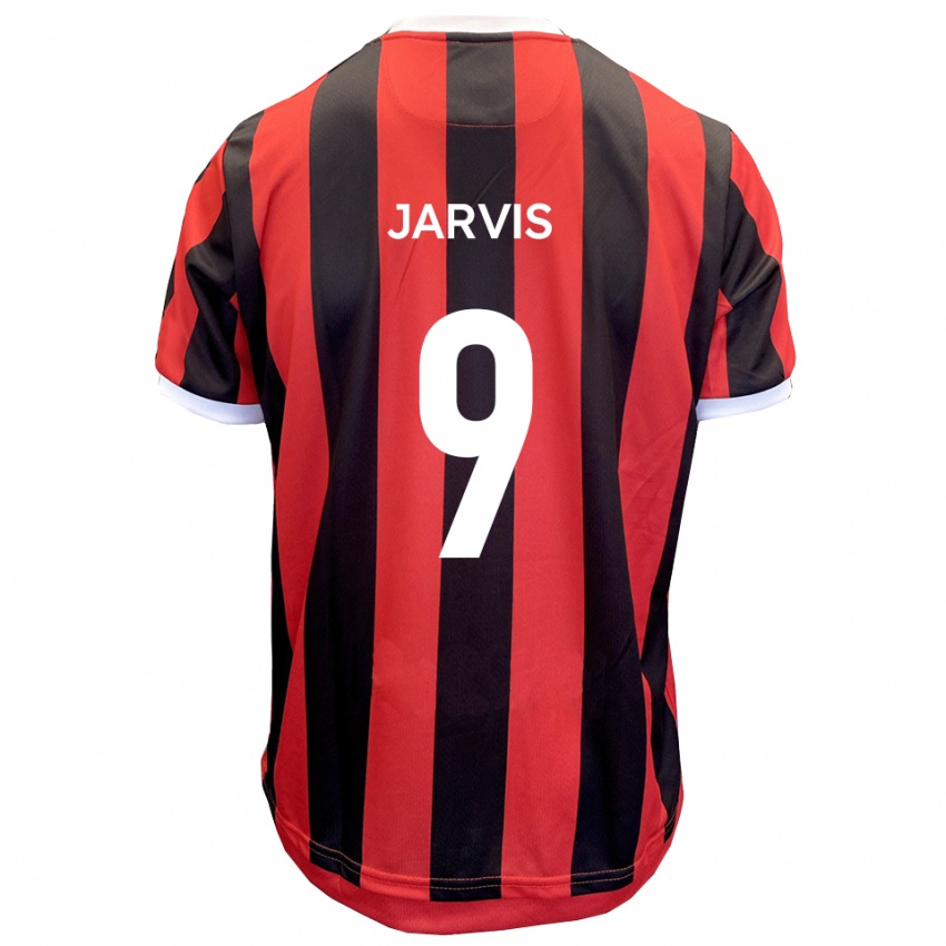 נשים ארון ג'רוויס #9 אדום שחור הרחק ג'רזי 2025/26 חולצה קצרה