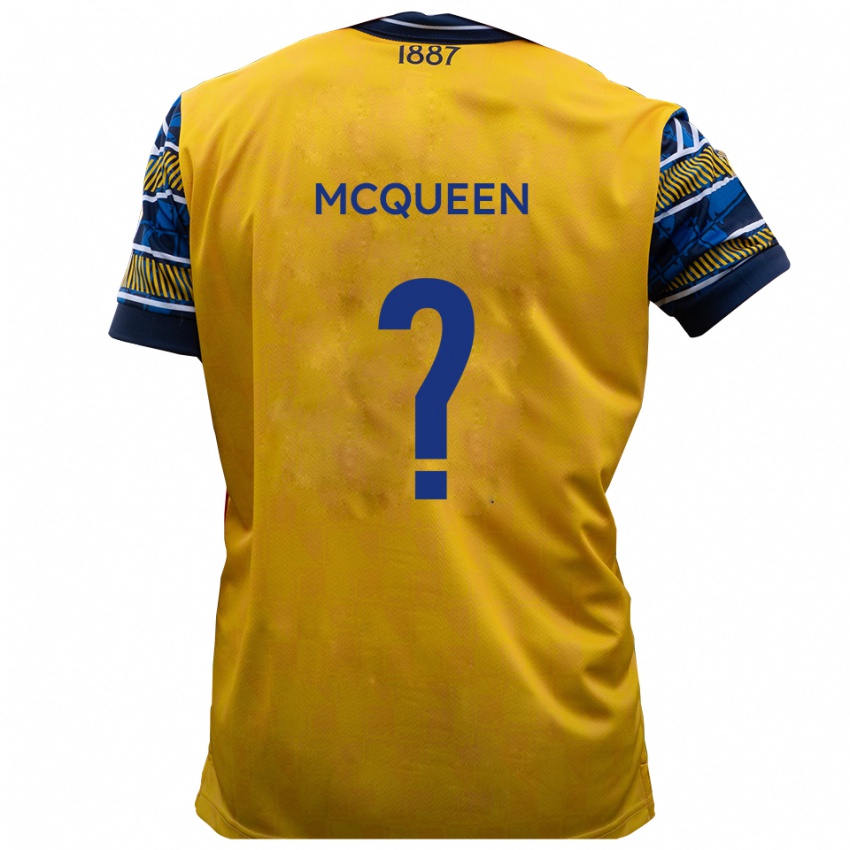 נשים Cameron Mcqueen #0 צהוב שחור הרחק ג'רזי 2025/26 חולצה קצרה