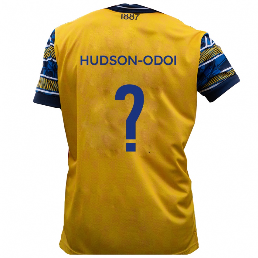 נשים Jayden Hudson-Odoi #0 צהוב שחור הרחק ג'רזי 2025/26 חולצה קצרה