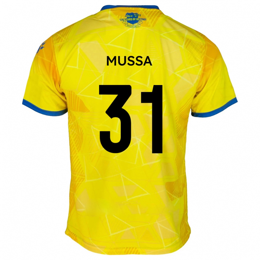 נשים עומאר מוסא #31 צהוב כחול הרחק ג'רזי 2025/26 חולצה קצרה