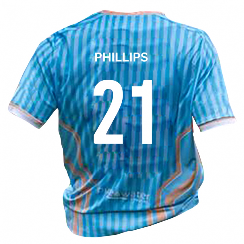 נשים Leon Phillips #21 שחור זהב הרחק ג'רזי 2025/26 חולצה קצרה