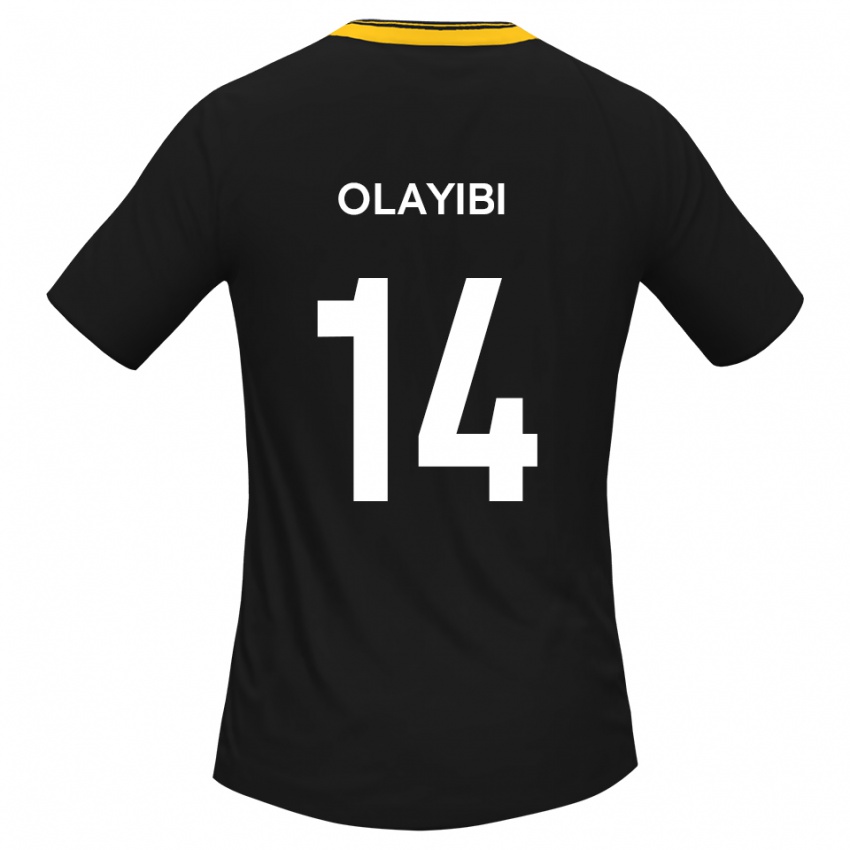 נשים Daniel Olayibi #14 שחור צהוב הרחק ג'רזי 2025/26 חולצה קצרה