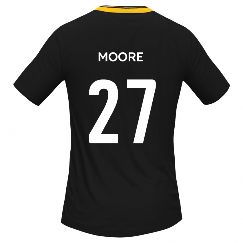 נשים Liam Moore #27 שחור צהוב הרחק ג'רזי 2025/26 חולצה קצרה