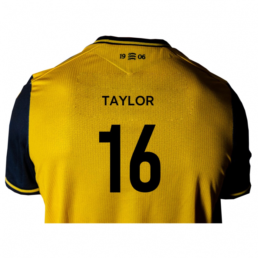 נשים Harry Taylor #16 צהוב שחור הרחק ג'רזי 2025/26 חולצה קצרה