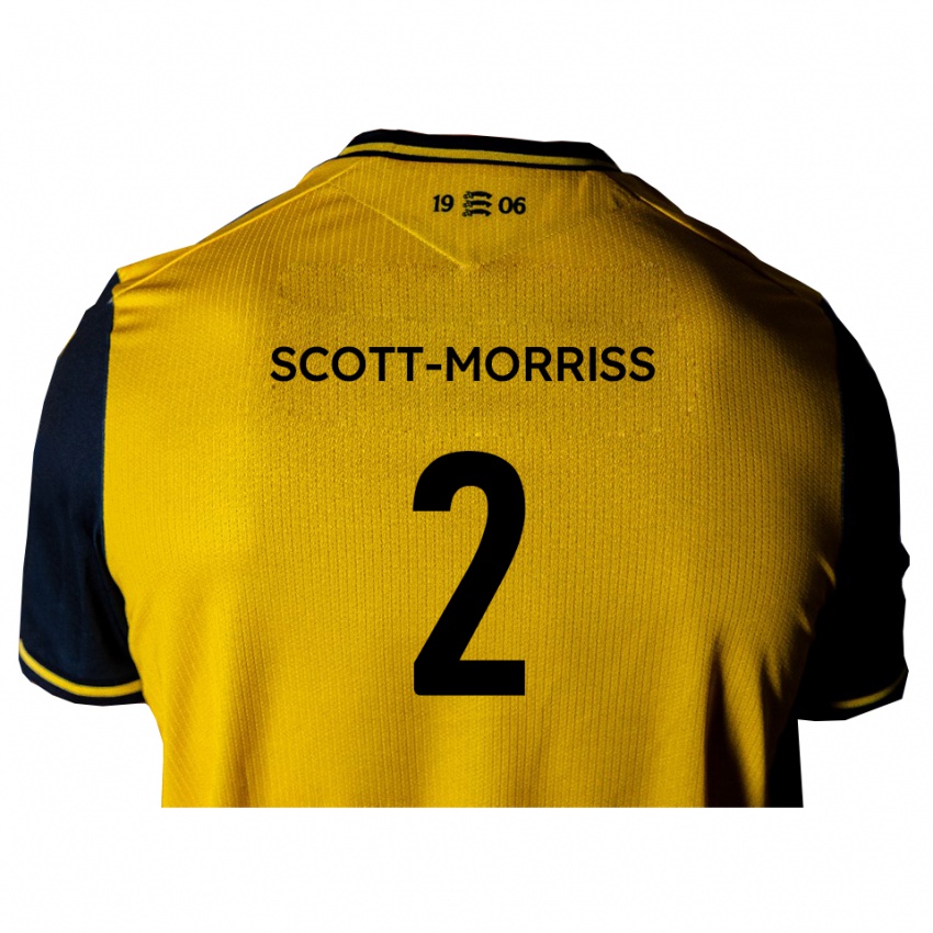 נשים גאס סקוט-מוריס #2 צהוב שחור הרחק ג'רזי 2025/26 חולצה קצרה