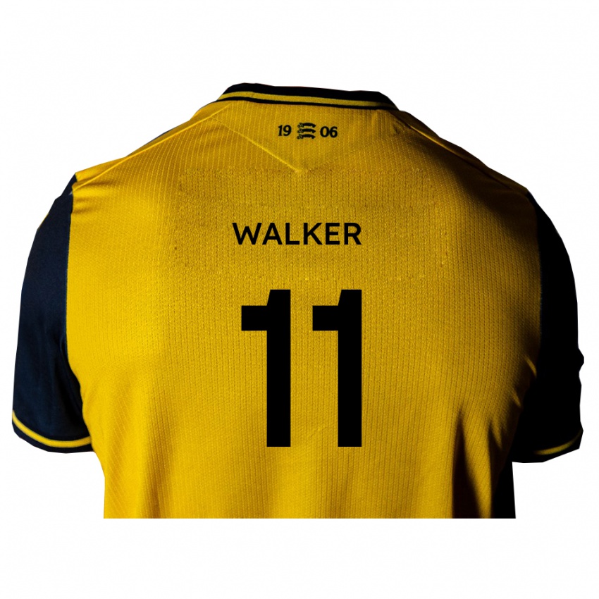 נשים Josh Walker #11 צהוב שחור הרחק ג'רזי 2025/26 חולצה קצרה
