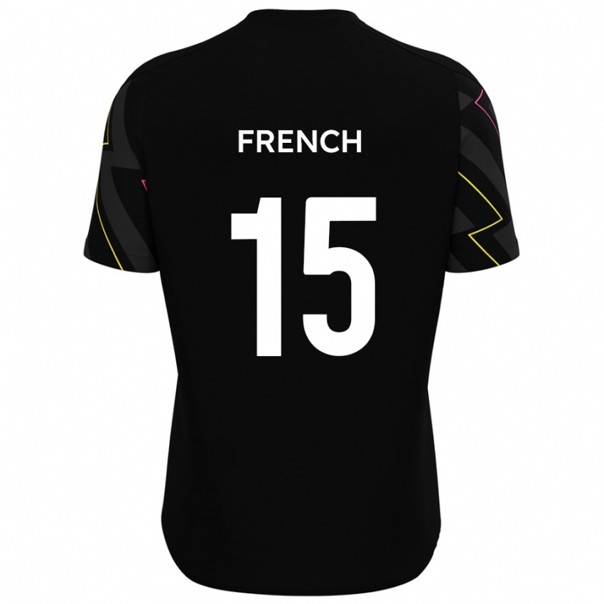 נשים טיילר פרנץ' #15 שחור אפור הרחק ג'רזי 2025/26 חולצה קצרה