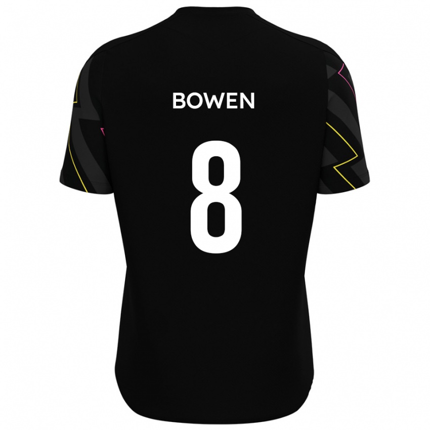 נשים Sam Bowen #8 שחור אפור הרחק ג'רזי 2025/26 חולצה קצרה