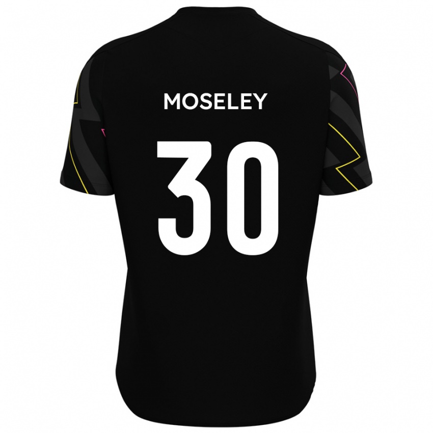 נשים Kyle Moseley #30 שחור אפור הרחק ג'רזי 2025/26 חולצה קצרה