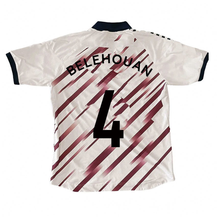 נשים Jean Belehouan #4 לבן אדום הרחק ג'רזי 2025/26 חולצה קצרה