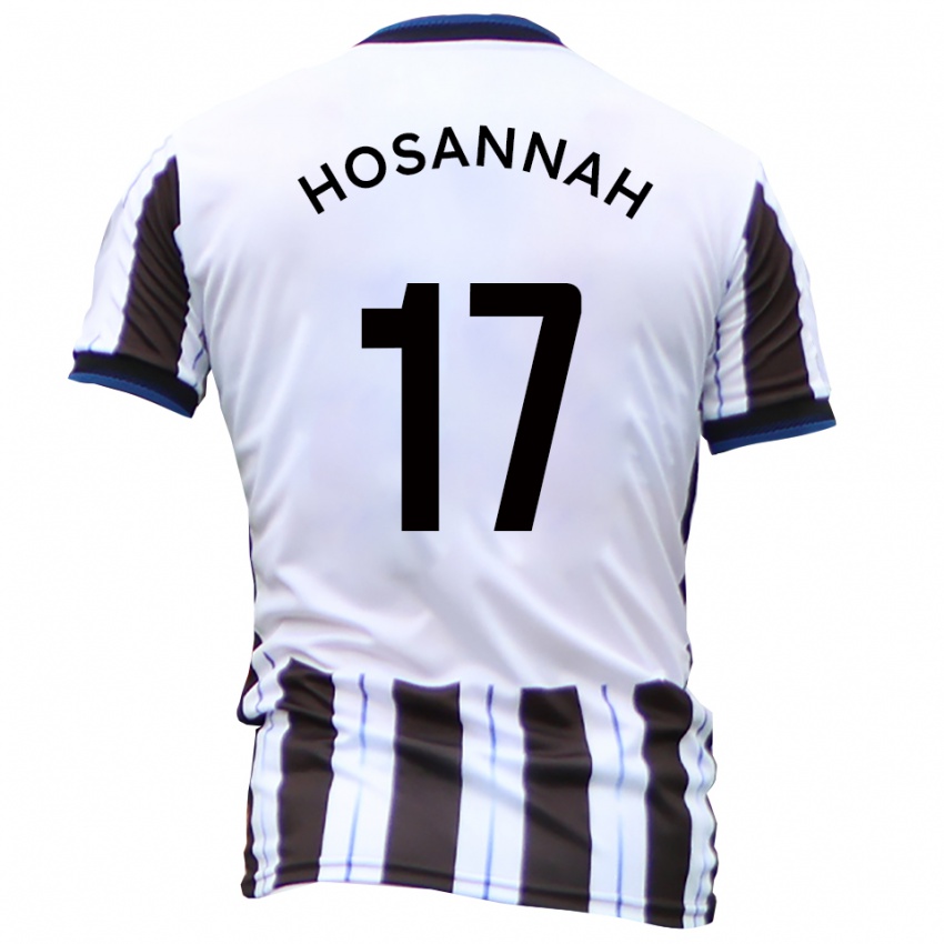 נשים ברייס הוסאנה #17 לבן שחור הרחק ג'רזי 2025/26 חולצה קצרה