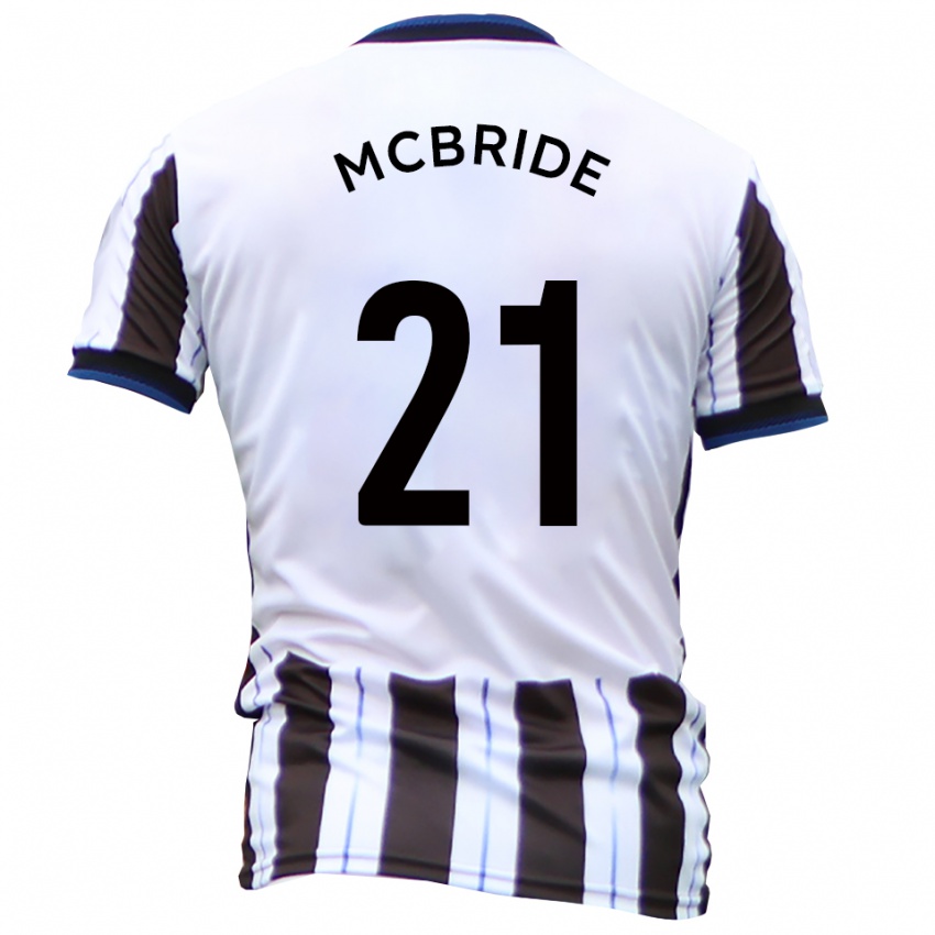 נשים קונור מקברייד #21 לבן שחור הרחק ג'רזי 2025/26 חולצה קצרה