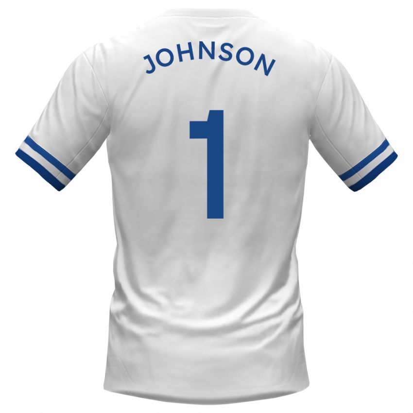 נשים Sam Johnson #1 לבן כחול הרחק ג'רזי 2025/26 חולצה קצרה