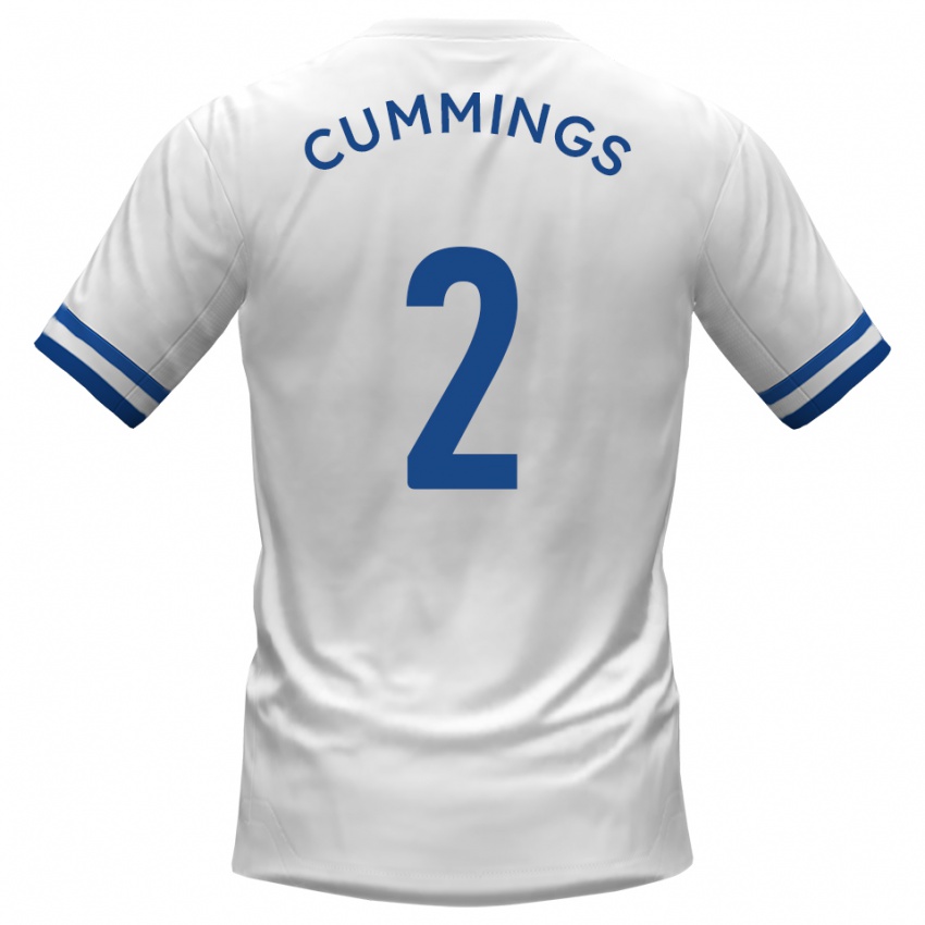 נשים Jo Cummings #2 לבן כחול הרחק ג'רזי 2025/26 חולצה קצרה