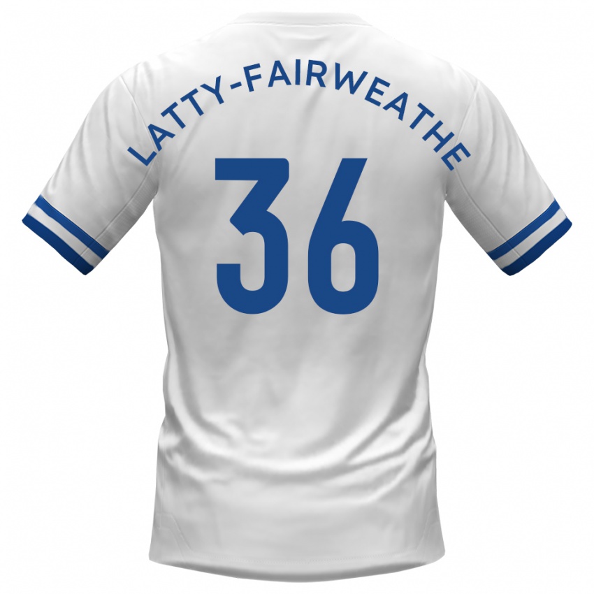 נשים תיירי לאטי-פיירווטר #36 לבן כחול הרחק ג'רזי 2025/26 חולצה קצרה