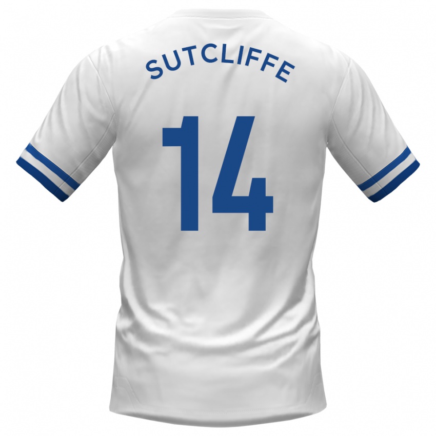 נשים Harvey Sutcliffe #14 לבן כחול הרחק ג'רזי 2025/26 חולצה קצרה