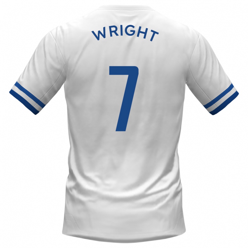 נשים Max Wright #7 לבן כחול הרחק ג'רזי 2025/26 חולצה קצרה