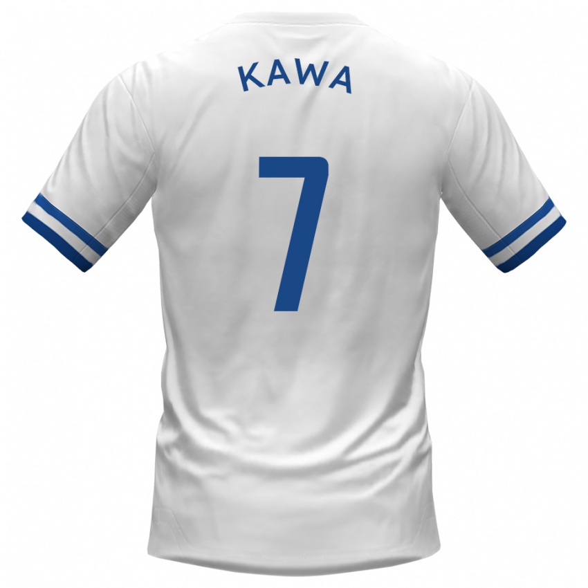 נשים דייוויד קאווה #7 לבן כחול הרחק ג'רזי 2025/26 חולצה קצרה