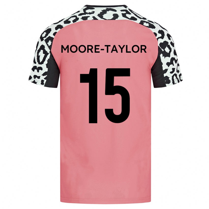 נשים ג'ורדן מור-טיילור #15 ורוד שחור הרחק ג'רזי 2025/26 חולצה קצרה