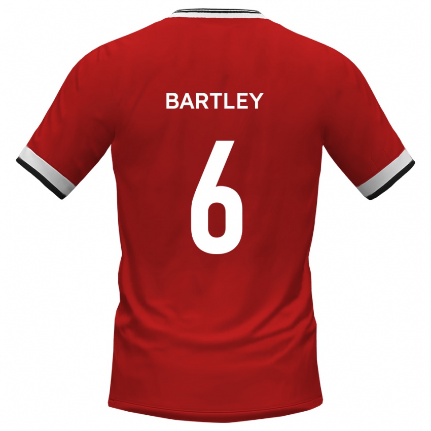 נשים Ryan Bartley #6 לבן שחור הרחק ג'רזי 2025/26 חולצה קצרה