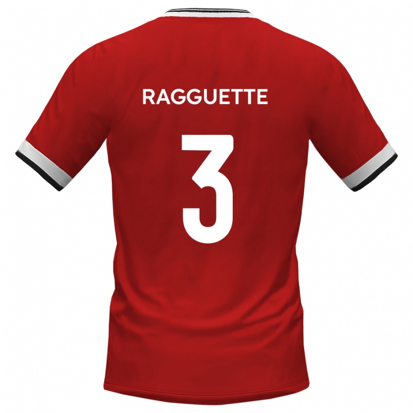 נשים Jordan Ragguette #3 לבן שחור הרחק ג'רזי 2025/26 חולצה קצרה