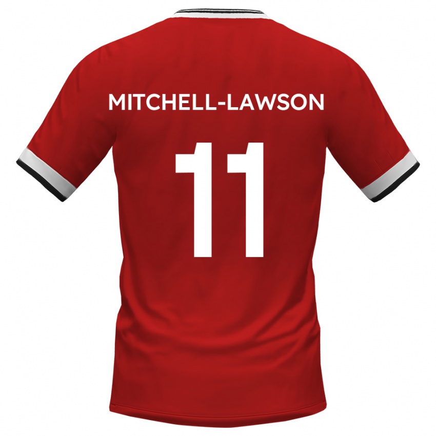 נשים ג'יידן מיטשל-לוסון #11 לבן שחור הרחק ג'רזי 2025/26 חולצה קצרה