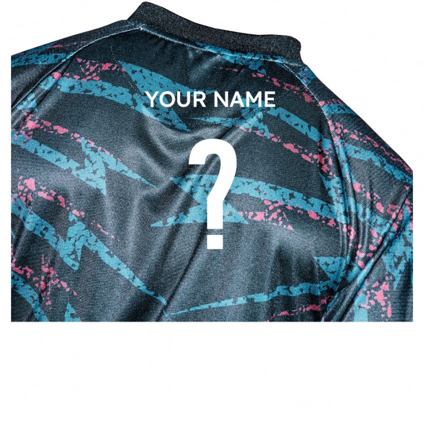 נשים השם שלך #0 שחור נייבי הרחק ג'רזי 2025/26 חולצה קצרה