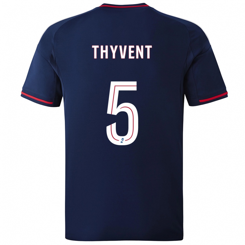 נשים Estéban Thyvent #5 כחול נייבי אדום הרחק ג'רזי 2025/26 חולצה קצרה