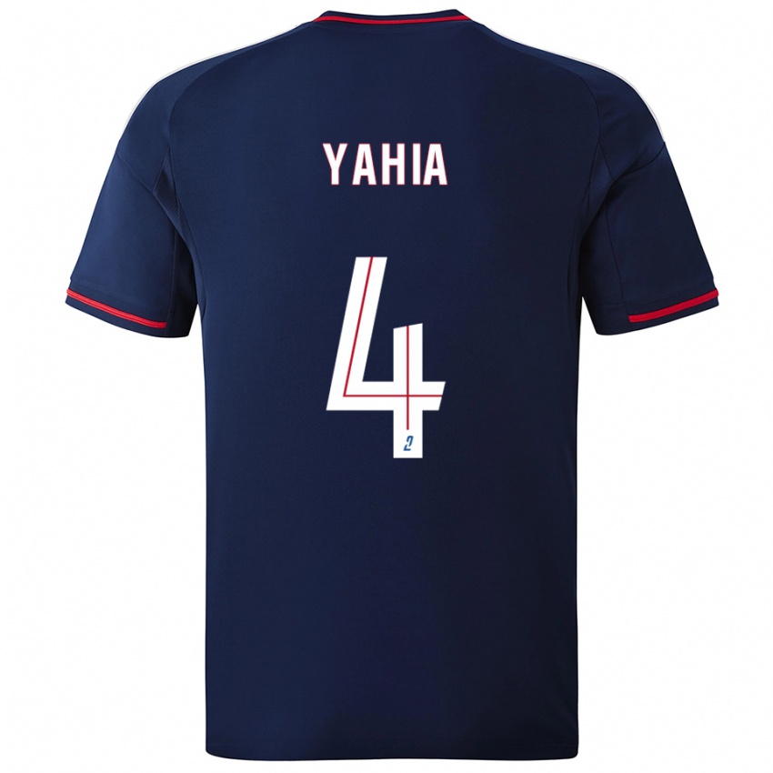 נשים קליאן יאחיה #4 כחול נייבי אדום הרחק ג'רזי 2025/26 חולצה קצרה