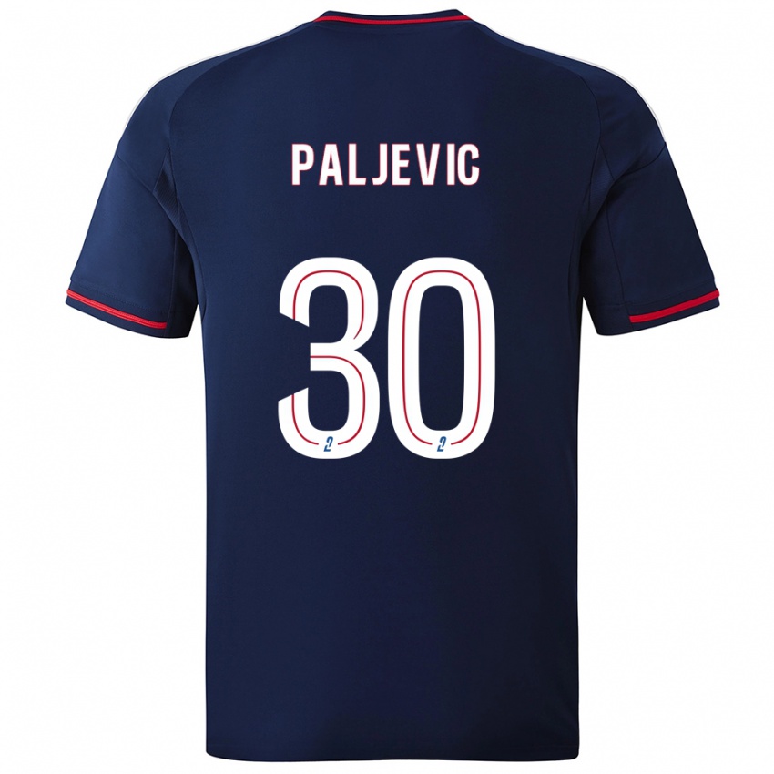 נשים אליסיה פאלייביץ' #30 כחול נייבי אדום הרחק ג'רזי 2025/26 חולצה קצרה